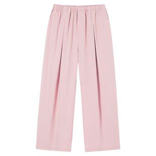 PSO Brand女装薄款宽松直筒风衣裤子女款垂感阔腿拖地长裤春季