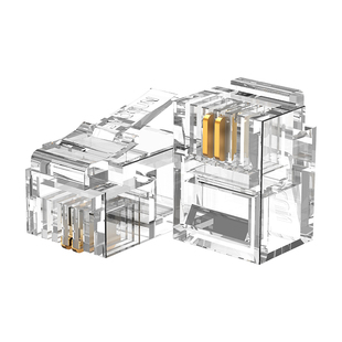 金友春电话水晶头2芯4芯6芯电话线传真机rj11连接线器头6p2c4c6c