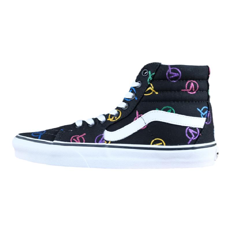 VANS老万sk8-hi彩色印花休闲板鞋