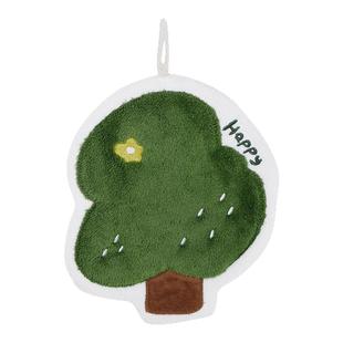 馨帮帮杂货铺 吸水速干不掉毛擦手毛巾可挂式卡通可爱厨房擦手巾