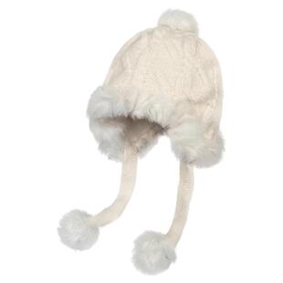 白鹿同款毛绒帽子女2025新款秋冬季兔毛雷锋帽加绒保暖护耳针织帽