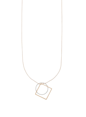 高品质极简设计方圆四季项链