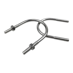 304不锈钢U型螺丝U型管卡U型螺栓U型抱箍M10固定管卡子骑马卡扣