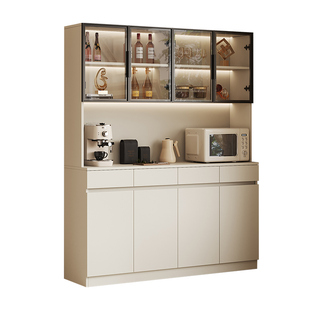 ENF级餐边柜家用可定制小户型靠墙一体储物收纳柜高柜欧松板柜子