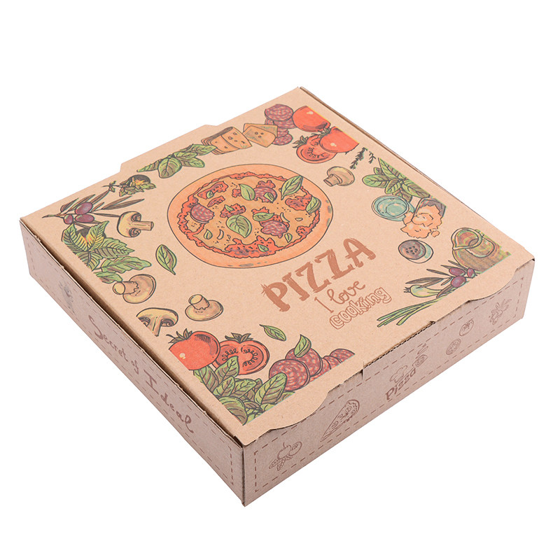 彩色通用6 7 8 9 10 12寸比萨外卖盒pizza盒包装盒匹萨打包披萨盒