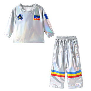 万圣节儿童服装男童宇航员太空人未来科技感演出服女童爵士舞蹈服