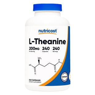 美国原装Nutricost茶氨酸胶囊L-Theanine 200mg 240粒 睡眠 情绪