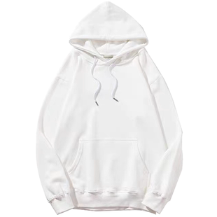 连帽卫衣男士纯色外套情侣美式潮牌2025新款重磅秋冬季男装上衣服