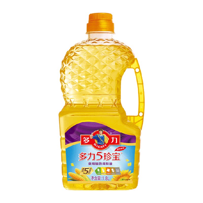 多力5珍宝食用植物调和油1.8L含葵花籽食用油