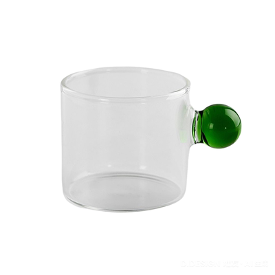 韩式ins风玻璃圆球带把咖啡杯