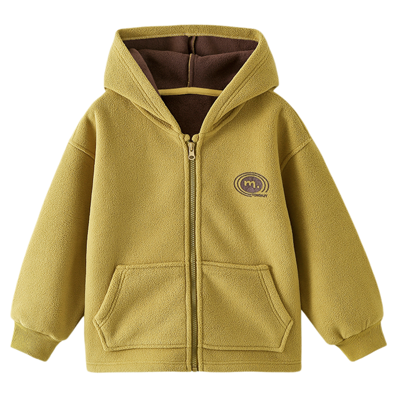 男童摇粒绒外套2025冬装新款秋冬款儿童男孩加厚保暖双面绒上衣