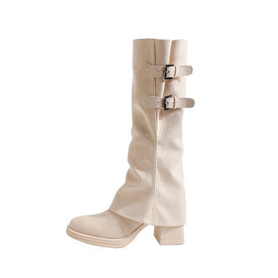 现货！！【免费试穿】牛皮长靴