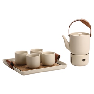 宜集堂中古茶具套装家用客厅喝茶轻奢高档陶瓷乔迁之喜温茶泡茶壶