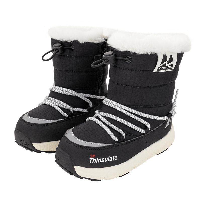 kidsing可迪星儿童雪地靴冬季男女童大童防滑防水加绒软底棉靴鞋