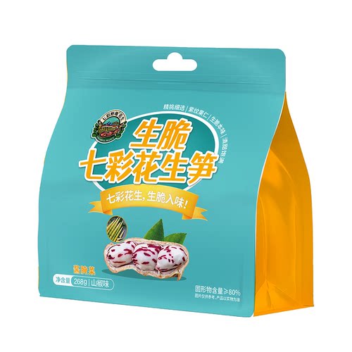 【新品】七彩野地生脆七彩花生笋 泡椒花生竹笋小米辣下酒菜零食