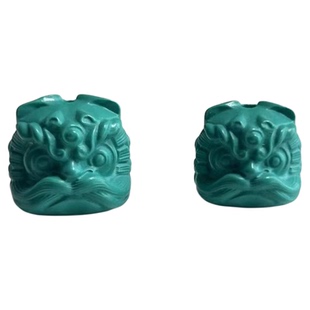 绿松石醒狮配珠通孔手串配饰diy手工配件精工雕刻湖北原矿文玩