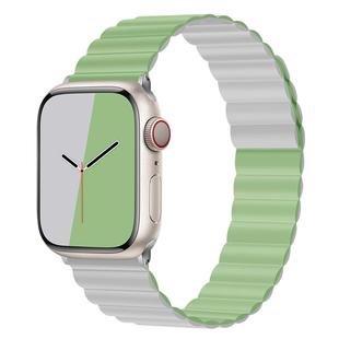 适用于apple watch9表带苹果S11/10手表se硅胶表带iwatch8/7磁吸ultra创意拼色运动可爱44/45/42/46mm女新款