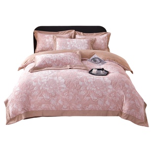 玉芙妮A类母婴级高克重恒温保暖雕花牛奶绒云暖绒 透气保暖四件套