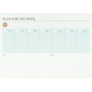 marks MARK'S日程规划用拍纸本50张 可撕记事本 日期自填一日一页周计划台历笔记 办公室书房桌面备忘录