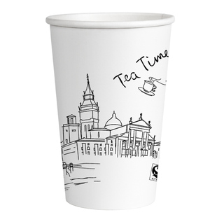 厂家一次性咖啡奶茶豆浆粥果汁饮水纸杯打包热饮加厚定制带盖杯子