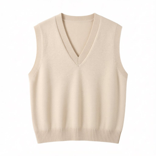 马甲女款背心外套春秋坎肩2026新款针织毛衣V领宽松秋冬马夹外穿