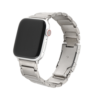 iserisewatch适用applewatch11代表带iwatchs10苹果手表se新款金属表带钛合金链式商务夏天透气41/45mm高级男