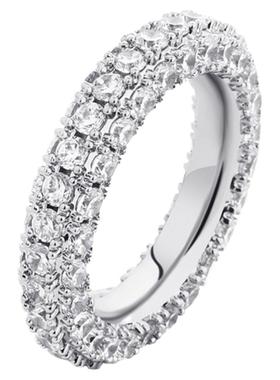 欧美INS热卖满天然锆石情侣饰品镀金嘻哈满钻个性钻戒时尚戒指