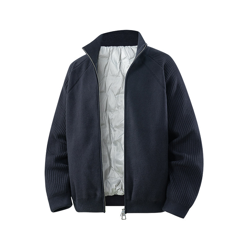 针织开衫线衣外套纯色羽绒服