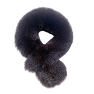 俄罗斯风格精品真狐狸毛围脖女男冬季保暖整张狐狸皮双面加厚围巾