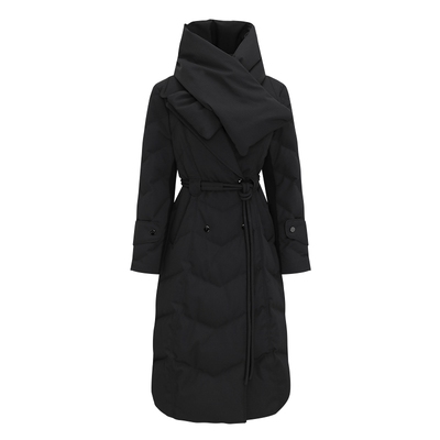 IDPAN简雅白鹅绒羽绒服收腰显瘦保暖防寒长款外套2025冬季新款