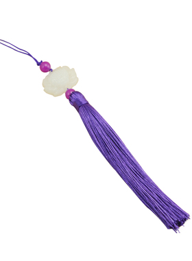 diy白玉莲花扇子窗帘流苏穗子