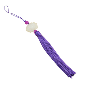 白玉莲花流苏穗子手工diy古风扇子包包手机窗帘旗袍挂件挂饰配件