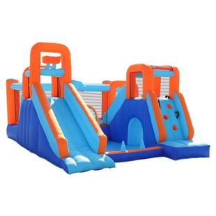 AirMyFun喷水双滑梯充气城堡室内小型蹦蹦床户外大型淘气堡滑滑梯