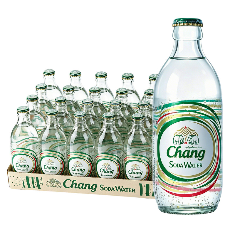 泰国泰象苏打水气泡水原味0糖0脂0卡饮料整箱24瓶原装进口苏打水