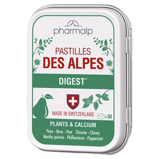 瑞士 PHARMALP 畅轻消食小绿盒软糖 餐后口气清新助肠道蠕动阻糖