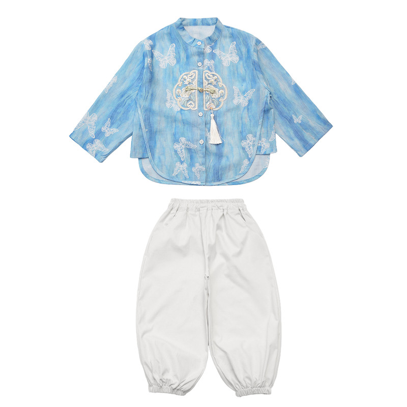 男童汉服新中式套装唐装演出服