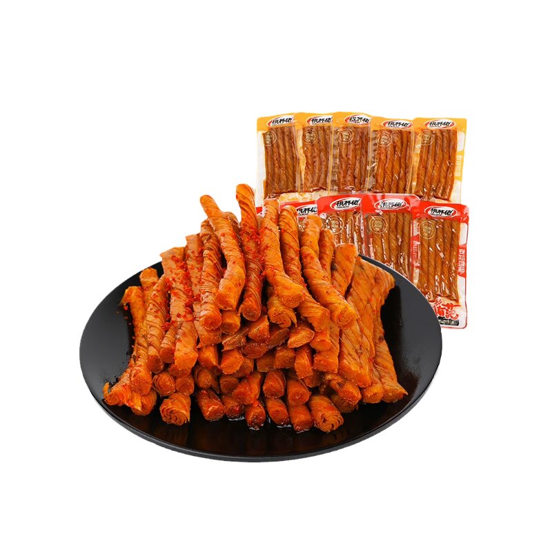 湖南特产桃林佬卷芯豆筋辣条相思卷豆干儿时网红零食小吃休闲食品