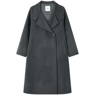 含山羊绒BEANPOLE滨波女静奢羊绒翻领时尚优雅羊毛职场优雅风大衣