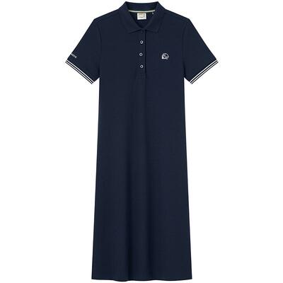 Hazzys哈吉斯POLO连衣裙女夏季时尚休闲收腰宽松下摆裙子