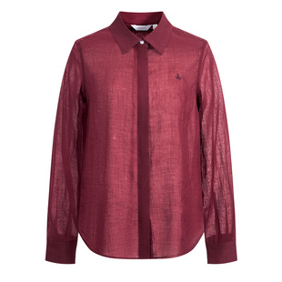 Navigare意大利小帆船26春季老钱风刺绣长袖薄衬衣宽松方领衬衫女