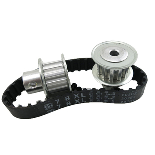 金属同步带轮套装同步轮皮带轮组套装diy金属传动MXL齿形带5mm孔