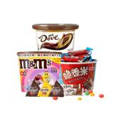 德芙 牛奶巧克力 112g*2碗+ mm豆巧克力 270g*1桶， 3桶装   券后49.3元包邮