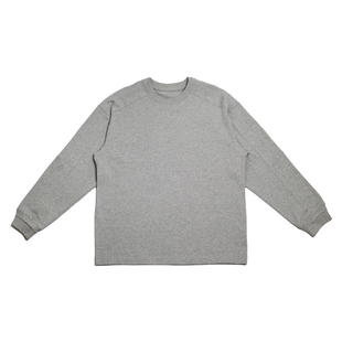 一衬YICHEN【设计师款】春季双层领320g分割长袖T恤基础百搭上衣