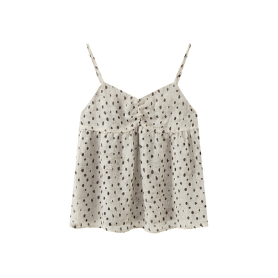 荒荒家晕染波点吊带背心