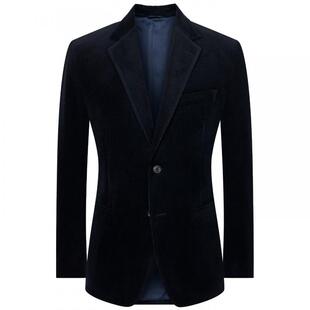 报喜鸟秋季新款男士商务休闲运动西服上衣纯色简约便西单西外套男