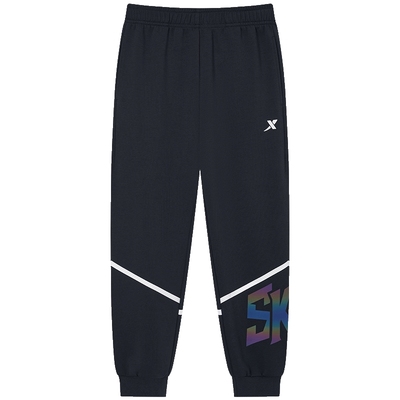 特步童装儿童滑板运动裤男童冬装2025秋冬新款中大童裤子加绒长裤