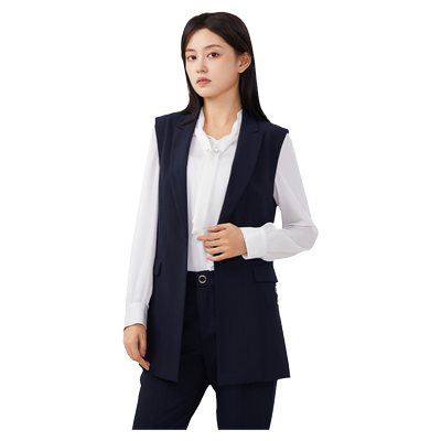 TRIBECA翠贝卡单扣西服领马甲