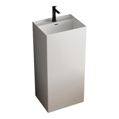 奶油风民宿酒店立柱盆陶瓷一体落地式家用柱盆洗手盆卫生间洗脸盆