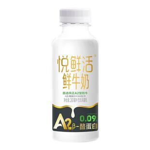 现货速发 悦鲜活鲜牛奶450ml*3瓶+A2-450ml*1大瓶 巴氏杀菌纯牛奶