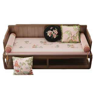 冉忆新中式乳胶沙发垫红木罗汉床垫子实木坐垫厚款防滑定制椿山居